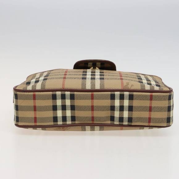 Burberrys Nova Check Shoulder Bag PVC Leather Beige Auth mr265 - Picture 10 of 16